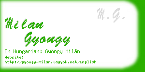 milan gyongy business card